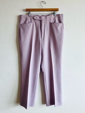 Vintage Men’s 70s Pants Jaymar Sansabelt Slacks Purple 38 x 28.5 XL